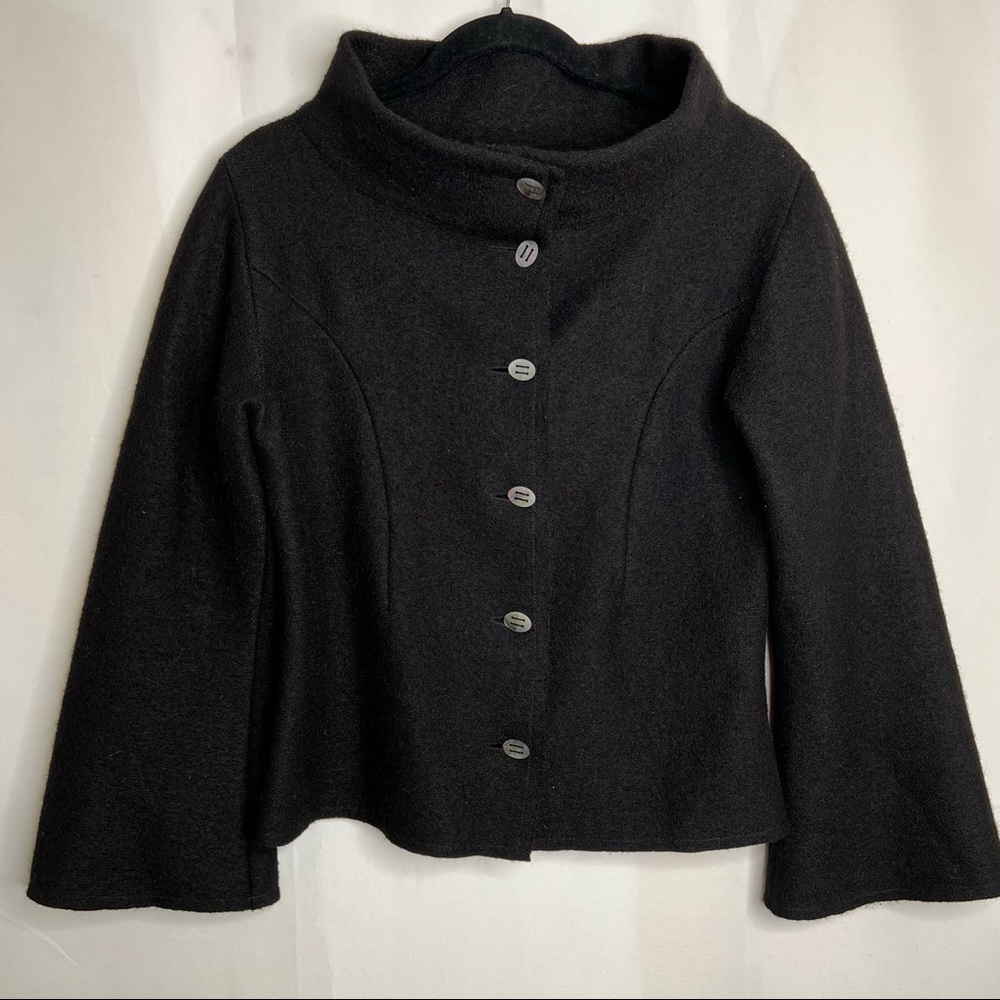 Beyond Threads Alpaca And Wool Blend Button Up Lo… - image 1